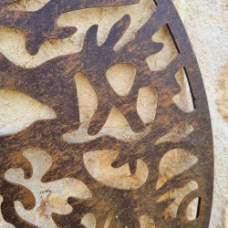 Patinated Rust Brown Tree of Life