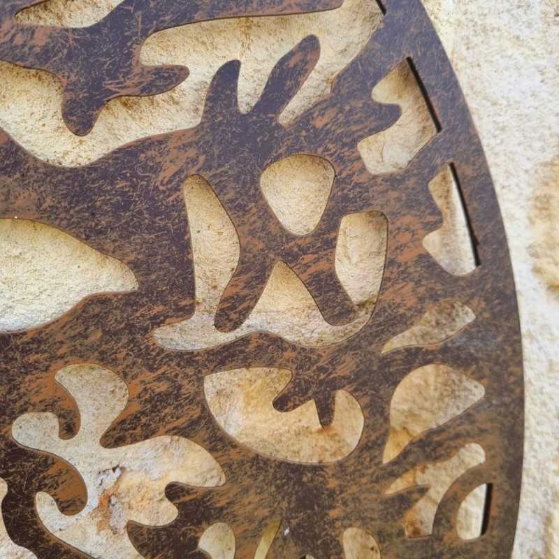 Patinated Rust Brown Tree of Life