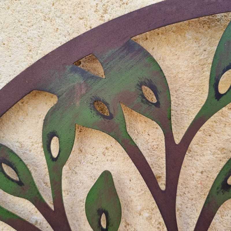 Tree of Life with Brown and Green Leaves and Heart