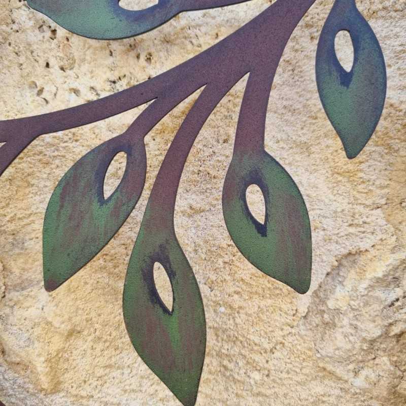 Tree of Life with Brown and Green Leaves and Heart