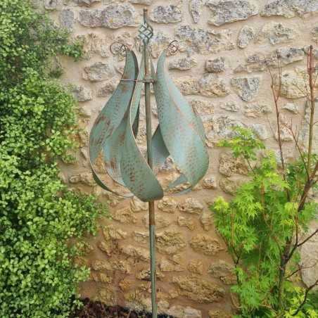 Éolienne décorative de jardin en fer forme tulipe modèle CHEVERNY 149,00 € LEZARD DU JARDIN