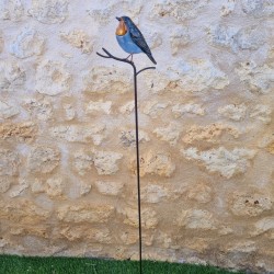 Decorative Bird on Orange Stake