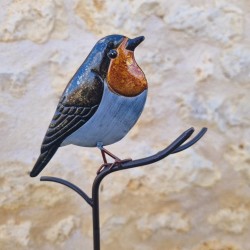 Decorative Bird on Orange Stake