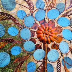 Decorative Garden Wind Spinner, Louvière Model Garden Weather Vane Stake