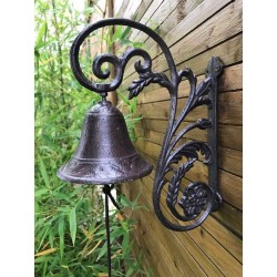 Magnificent cast-iron arabesque entrance bell