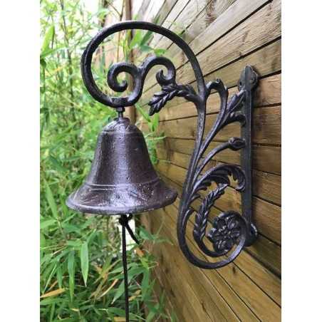 Magnificent cast-iron arabesque entrance bell
