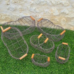 Yellow/green iron basket €22.90 LEZARD DU JARDIN
