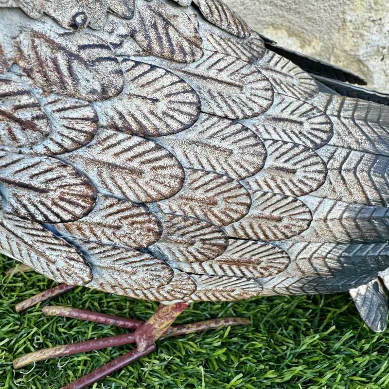 Statue sculpture chouette en métal 31x18x32cm 59,90 € LEZARD DU JARDIN
