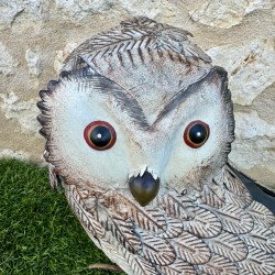 Statue sculpture chouette en métal 31x18x32cm 59,90 € LEZARD DU JARDIN