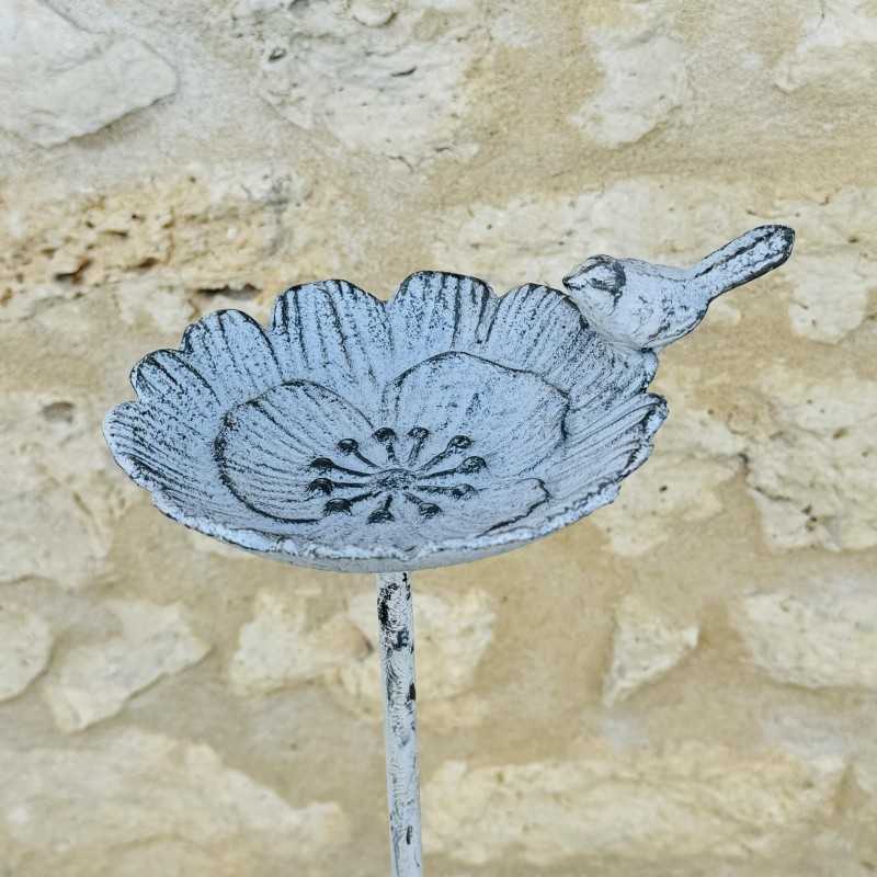 Abreuvoir bain d'oiseau sur piquet en fonte 21,90 € LEZARD DU JARDIN