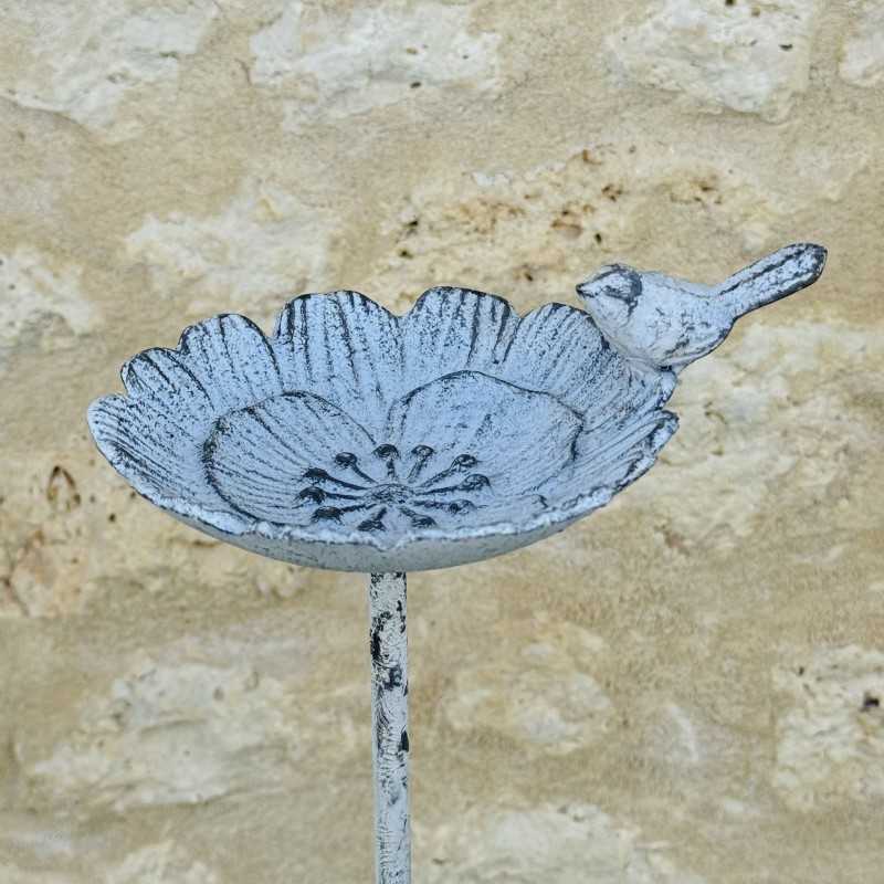 Abreuvoir bain d'oiseau sur piquet en fonte 21,90 € LEZARD DU JARDIN