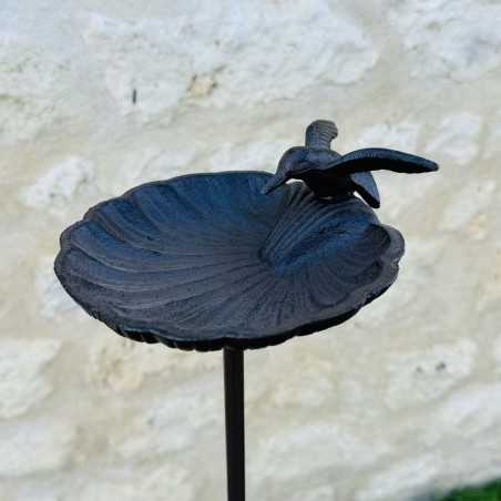 Bain d'oiseau sur pic couleur marron 100x16.5 19,90 € LEZARD DU JARDIN