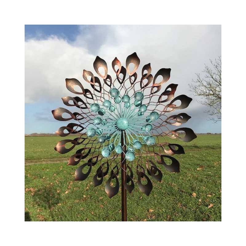 Decorative garden wind spinner in iron 213x60x27 Model Budos