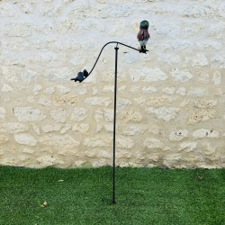 garden mobile bird viewed from behind