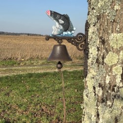 Cast Iron Wall Bell with Fish – Elegance and Durability for Your Outdoor Space