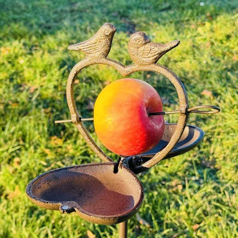Full view of a practical and decorative bird feeder, perfect for feeding garden birds