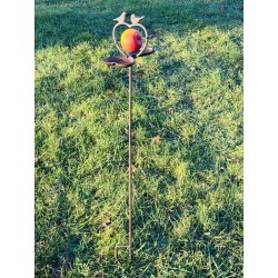 Full view of a practical and decorative bird feeder, perfect for feeding garden birds