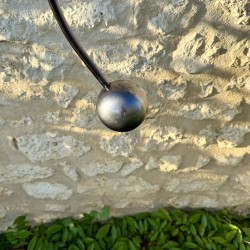 Stainless Steel Garden Mobile – Rearing Horse View of the Counterweight