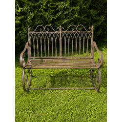 Metal garden swing bench