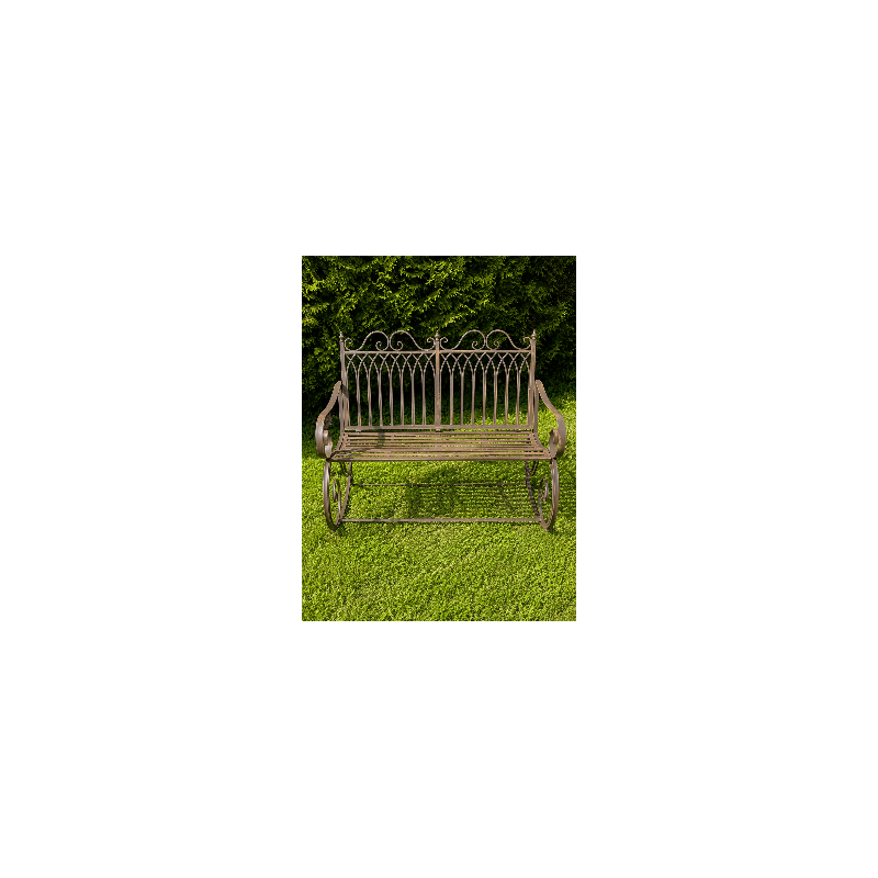 Metal garden swing bench
