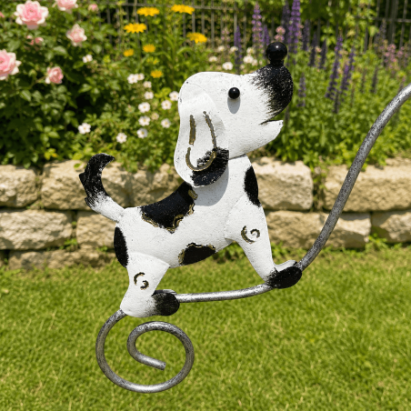 Mobile de jardin chat, souris et chien – Décoration à balancier en métal