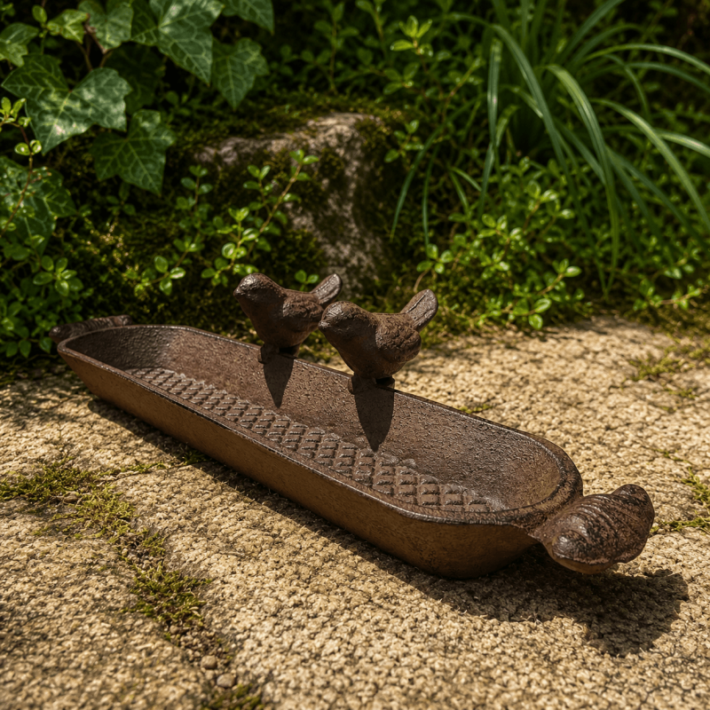 Bain d’oiseaux à poser en fonte – 30,5 cm