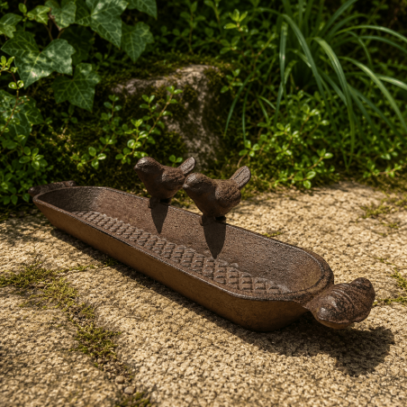Bain d’oiseaux à poser en fonte – 30,5 cm
