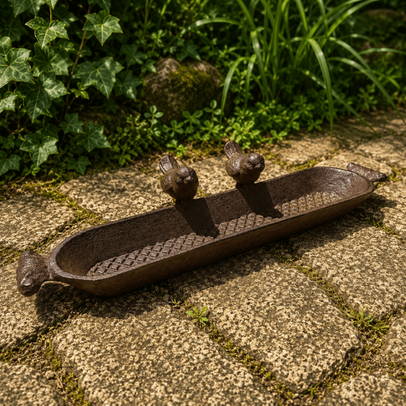 Bain d’oiseaux à poser en fonte – 30,5 cm