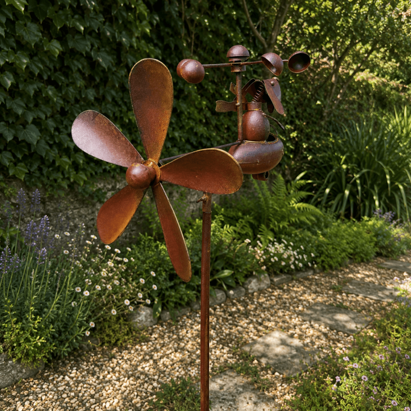 Mobile de jardin éolienne chien pilote en avion – Petit moulin à vent en métal