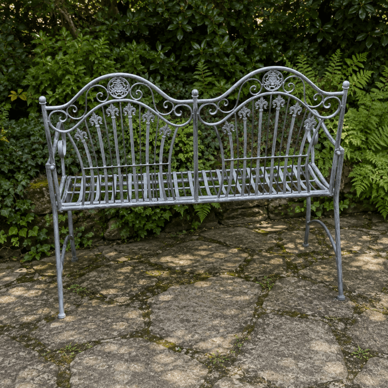 2-seat garden bench – rear view