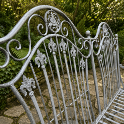 2-seat garden bench – backrest view