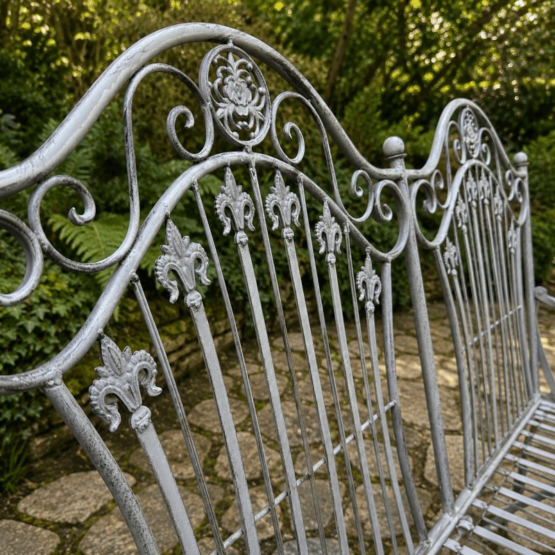 2-seat garden bench – backrest view
