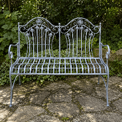 2-seat garden bench – front view