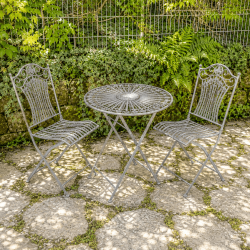 Antique gray garden furniture set