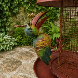 Mangeoire à Oiseaux sur Pic Mobile Corbeaux en Métal 23x30x132cm 49,90 € LEZARD DU JARDIN