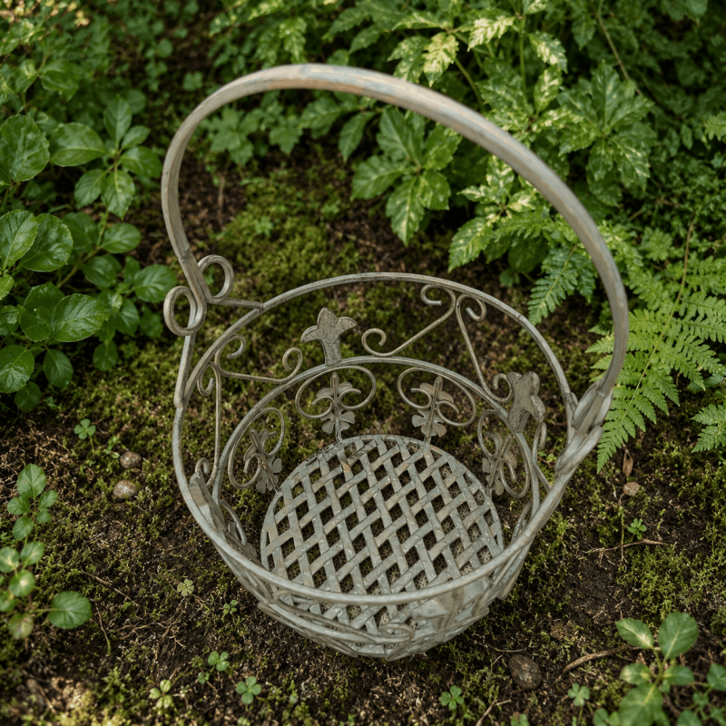 Pot-holder basket - top view of the small one