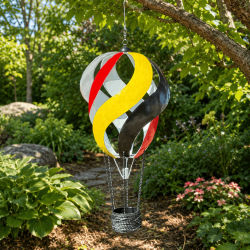 Lanterne montgolfière en métal multicolore à suspendre – H 64 cm
