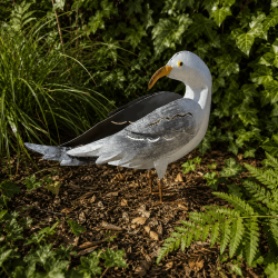 Mouette décorative en métal – Statue d’oiseau de jardin 25 cm