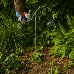 Mobile balancier trois oiseaux colorés en métal – Hauteur 140 cm