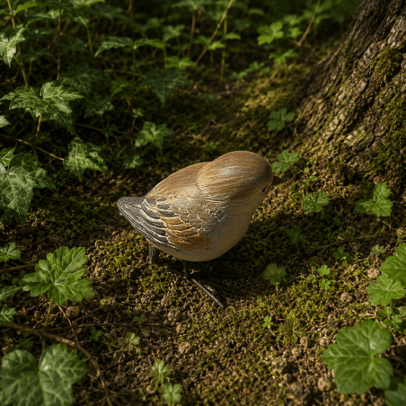 Petit oiseau décoratif en résine à poser
