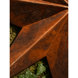 Rose des vents murale en métal rouillé – 60 cm