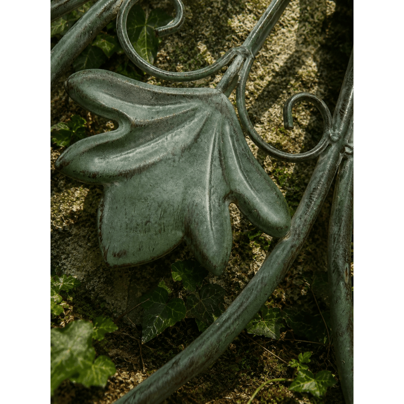 Grande rosace murale fleur de lys en métal – 95 cm