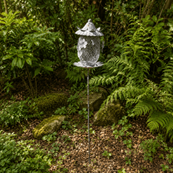 Mangeoire à oiseaux sur pic en métal grillagé – 100 cm