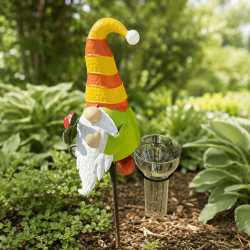 Decorative rain gauge for flower beds and vegetable gardens