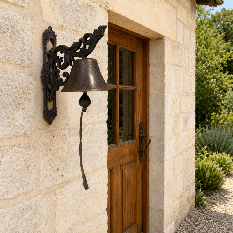 Large Arabesque cast-iron doorbell