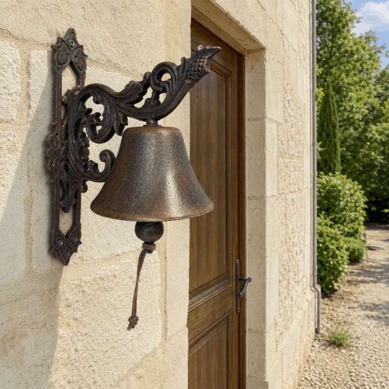 Large Arabesque cast-iron doorbell – 34 cm