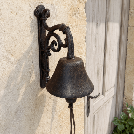 Classic Cast-Iron Wall Bell – Elegance and Rustic Charm
